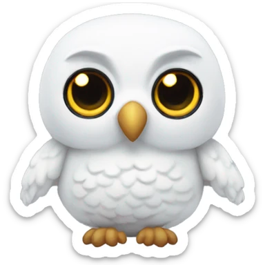 harry potter hedwig plush sticker