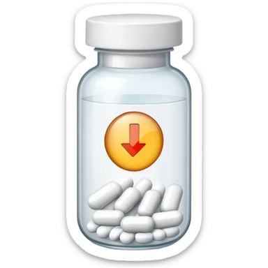 prescription medicine bottle with pill cap sticker