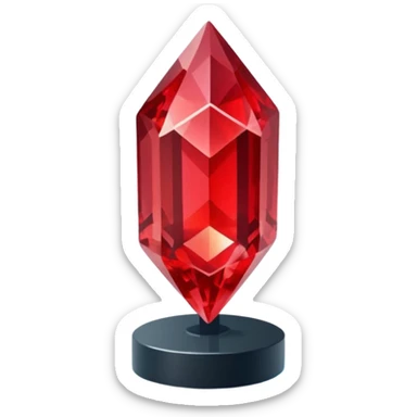 Magic red mineral crystal On the stand sticker