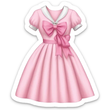 Pink bow Vintage dress  sticker