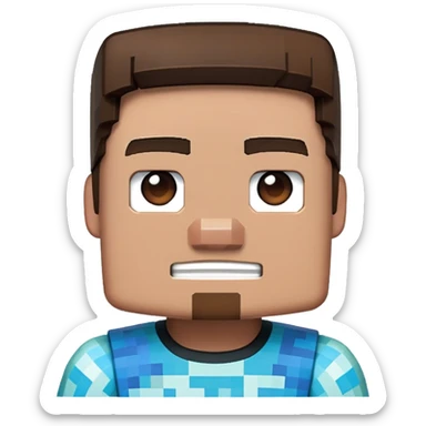 minecraft steve character sticker