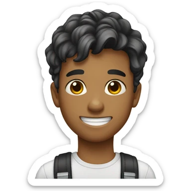 Boy wearing braces  sticker