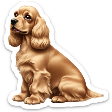 champagne cocker spaniel  sticker
