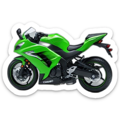 Kawasaki ninja 400 with eyes sticker