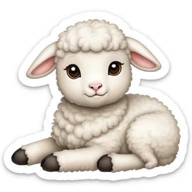 Little lamb lazy  sticker