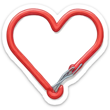 paper clip heart  sticker