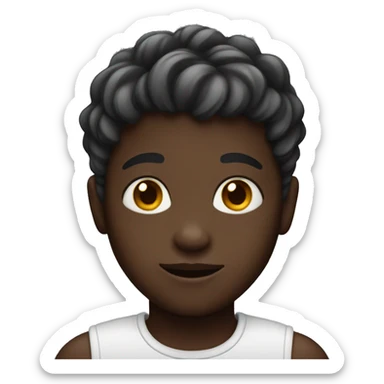 kid with dark skin sticker