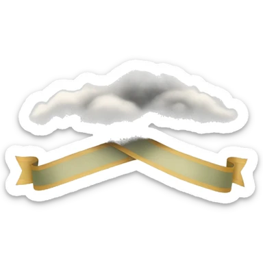 A fog with  ribbon sticker