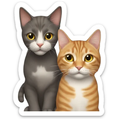 cat and cat sticker