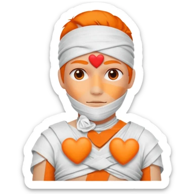 corazon vendado aranjado  sticker