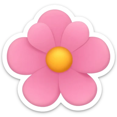 Pink flower pink flower sticker