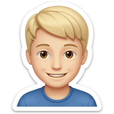 boy smiling in real life sticker