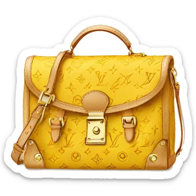 Louis Vuitton bag yellow sticker