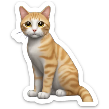 cat sitting on empire state building sticker