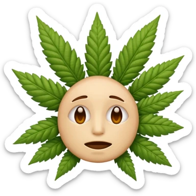 Emoji cansado mariguano sticker
