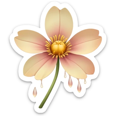 blooming flower is sad sticker