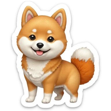 a full body of cute shiba sticker