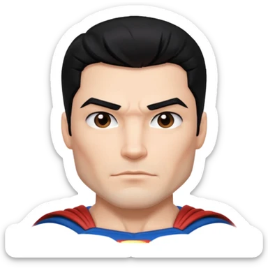 black haired superman sticker