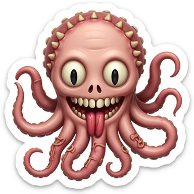 Rotting intestines smile lovecraftian horror sticker