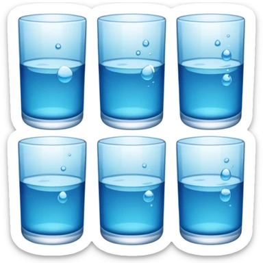 Use a series of frames showing the glass gradually filling with water sticker