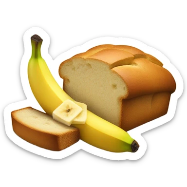 Banana eating bread sticker