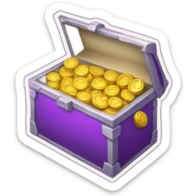 Pokemon Game LootCase Purple Color Legendary Epic Rich Treasure sticker