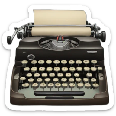 old vintage typewriter sticker