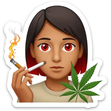 smoking weed sticker