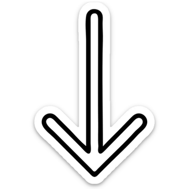 red arrow pointing down sticker