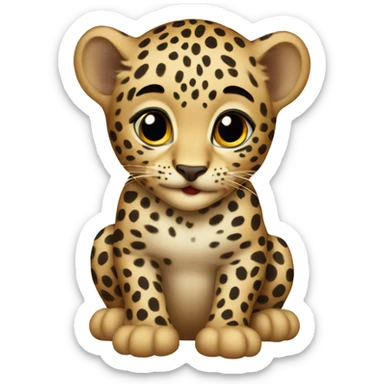 baby leopard  sticker