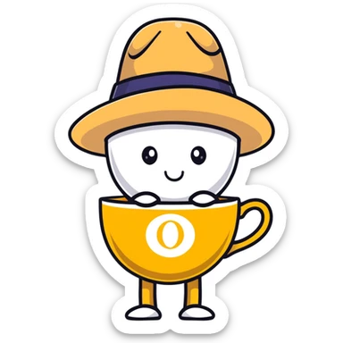 Mad Hatter character from Alice in Wonderland sticker