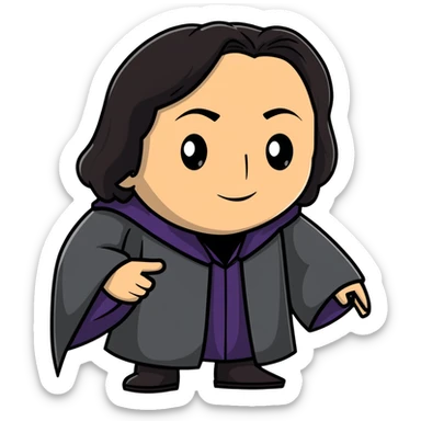 Serious Severus Snape in wizarding robes sticker