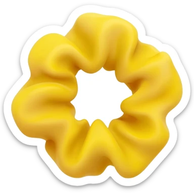 yellow scrunchie sticker