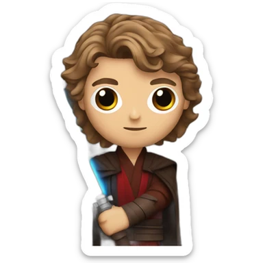 Anakin Skywalker with red lightsaber sticker