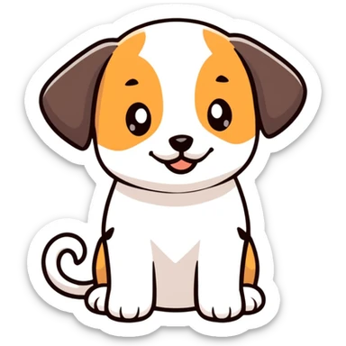 small cute puppy sticker