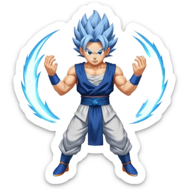 gogeta ultra instinct ultra ego fusion sticker