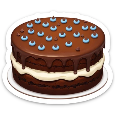 big circle Chocolate Brownie cake sticker