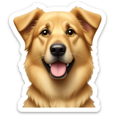 Make a cute German shepherd golden retriever mix sticker