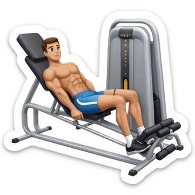 guy leg-extension quadriceps machine sticker