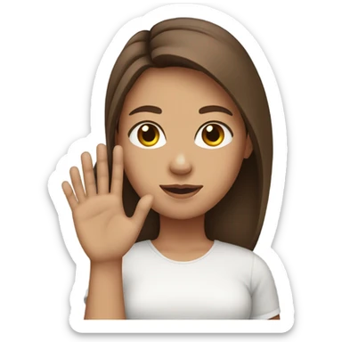 girl with brown hair wearing a cast on her band sticker