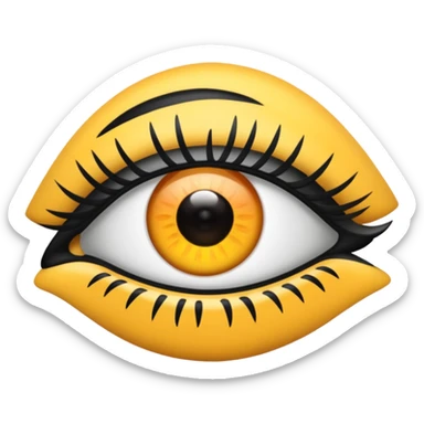 mascara de ojos sticker