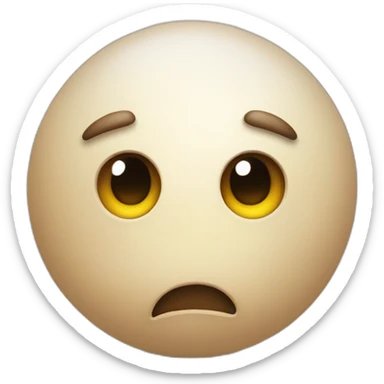 3d sphere with a cartoon Husk skin texture with big calm eyes sticker