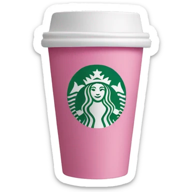 pink starbucks cup sticker