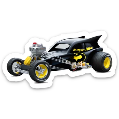 Radio Controlled 69 Nova Batman’s favorite, shaped like a top fuel Dragster with exposed suspension  sticker