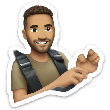 A man inside Nissan gtr r35 driting sticker