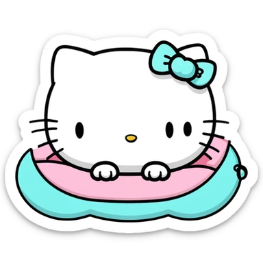Hello Kitty sleeping sticker