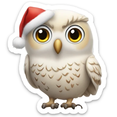 Hedwig owl in Christmas  sticker