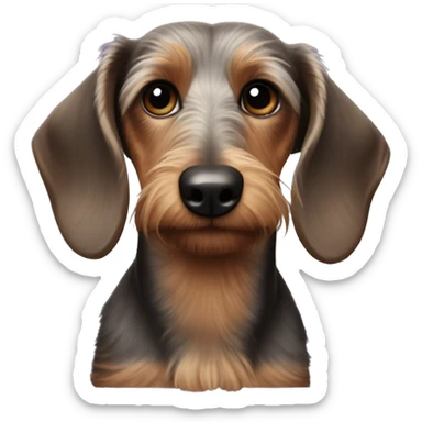 Old wire-haired dachshund sticker
