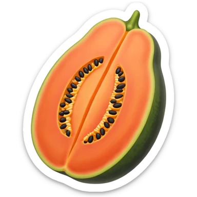 Make it nuce like real papaya show the papaya nicely  sticker
