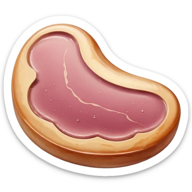 whole duck liver raw, smooth firm surface, soft beige-pink tones, rounded uneven lobes, marbled, faint sheen, rich fatty texture, no plate or knife, soft lighting, emoji scale sticker
